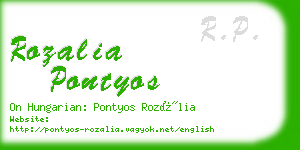 rozalia pontyos business card